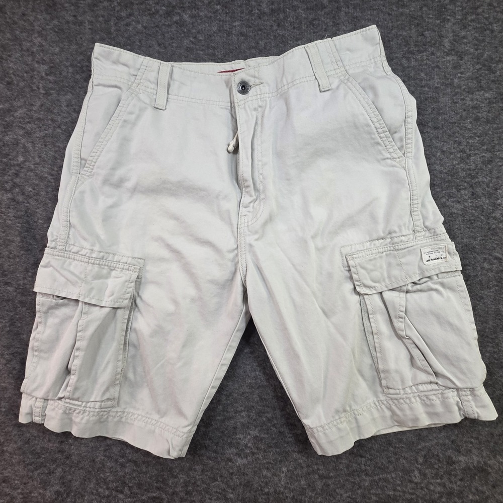 Vintage Levi's Original Cargo Shorts Men 34 Khaki Utility Baggy Skate y2k